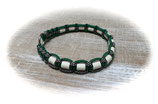 EM-KERAMIK ZECKENHALSBAND (Kelly Green/Silver Diamonds 35)