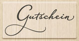 Holzstempel "Gutschein"