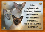 Schild mit drei Motiven