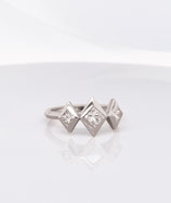 Diamantring,  18 karat Weißgold