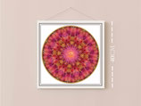 Mandala 40cmx40cm sur toile encadrée dans caisse américaine -NUMERO AU CHOIX
