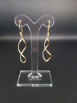 Vergulde sterling zilveren oorbellen met lange hanger