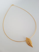 Vermeil omega choker van 38 cm plus hanger
