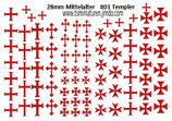 28mm Decals #03 Tempel Ritter Infanterie