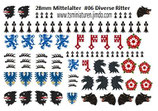 28mm Decals #06 Mittelalter Ritter