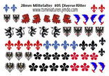 28mm Decals #05 Mittelalter Ritter