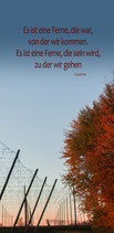 Trauerkarte Text "J. Wolfgang von Goethe" Motiv: Herbst