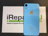 Backcover Akkudeckel Rück Cover Glas Apple iPhone XR Blau ohne Linse