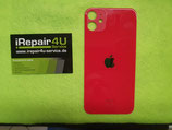 Backcover Akkudeckel Glas Apple iPhone 11 Rot mit Kleber Big Hole