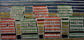 Postkarte 11 - "Strand-Korb-Lotterie" - Farb-Linoldruck - 50 x 90 cm - 2009