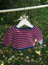 Gestreifter Pullover mit langen Ärmeln für Puppen ca. 50 cm Reborn
