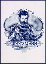 Maritime Postkarte "Vintage Bootsmann"