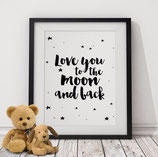 Poster "Love You To The Moon And Back"