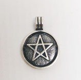 Kettenanhänger Pentagram Münze 925er Silber