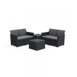 KETER - Set 2 divani + tavolino mod. CLAIRE colore grafite - ordina online e ritira in negozio
