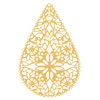 Ornament (2) - 40x27mm - golden (3600131)