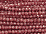 Zirkonia·Perlen (1S) - Weinrot facettiert - ~2mm (311778)