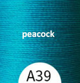 Polyester gewachst (1) - peacock - 0.8mm (A39)