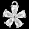 Anhänger Blume () - mit Strasssteinen - 11mm (97982) -
