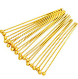 925 Nietstifte (10) - 3cm vergoldet - Ballkopf (4771)