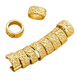 97% Ringe (1S) - 4x2mm texturiert - vergoldet (6221)