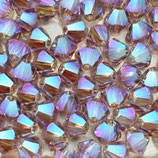 5328 Bicone (50) - 4mm Lt. Amethyst - AB2x