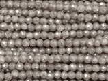 Zirkonia·Perlen (1S) - Beigegrau facettiert - ~2mm (311781)