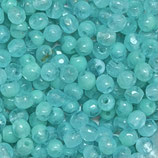 Firepolish Round (100) - 3mm Aqua Melange