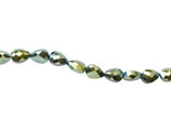 Flache Tropfen (4) - 10x14mm 311043 - facettiert Metallic - Green