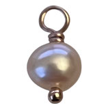 Perlen Charm (1) - pink rosé ~5mm - o. Ring (910106)