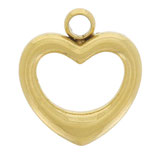 Anhänger Herz (1) - Edelstahl golden - 7.5mm (500027)