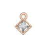 Anhänger Quadrat () - mit Strassstein - 5mm rosé (97812) -