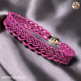 Makramée Armband (1) - Fuchsia (30176)