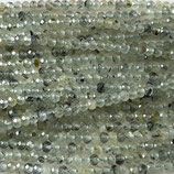 Mineralien·Rondellen (1S) - Prehnit facettiert - ~3x4mm (891501)