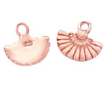 925 Anhänger () - Fächer 8x5.5mm rosé - vergoldet (5679) -
