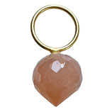 925 Zwiebel () - Pfirsich Mondstein - vergoldet ~8mm (MG8014) -