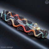 Makramée Armband (1) - Schwarz & Multicolor (30061)