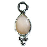 Mini Tropfen () - 6x4mm Pink Opal - verziert (MS4069) -