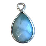 925 Anhänger Tropfen (1) - Larimar - ~8x12mm (MS8010)