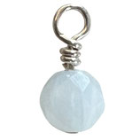 925 Aquamarin Charm (1) - facettiert ~4.5mm (910117)