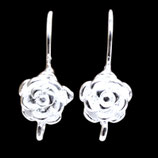 925 Ohrhaken (2) - Blumen 17mm (2902)