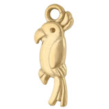 Anhänger Papagei (1) - Edelstahl golden - ~18x7mm (500152)
