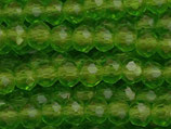Glas·Rondellen (1S) - Moss facettiert - ~2x3mm (311958)