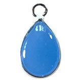 925 Anhänger Tropfen (1) - Chalzedon blau - ~7x10mm (MS7002)