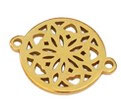 Link Mandala (1) - Edelstahl golden - 12x14mm (97611)