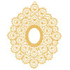 Ornament (2) - 47x39mm - golden (3600133)
