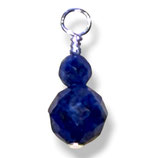 925 Lapis L. Charm (1) - facettiert -  ~2.6/4.3mm (910132)