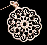925 Anhänger (1) - Mandala 23mm - rosé vergoldet (5659)