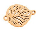 Link Blatt (1) - 13x18mm Edelstahl - roségolden (97614)