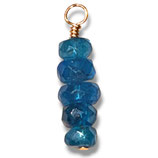 Neon Apatit Charm (1) - facettiert vergoldet - ~4x2mm (910144)